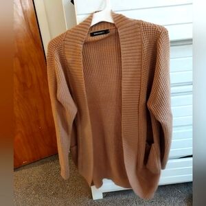 Women's Gold Cardigan With Pockets
